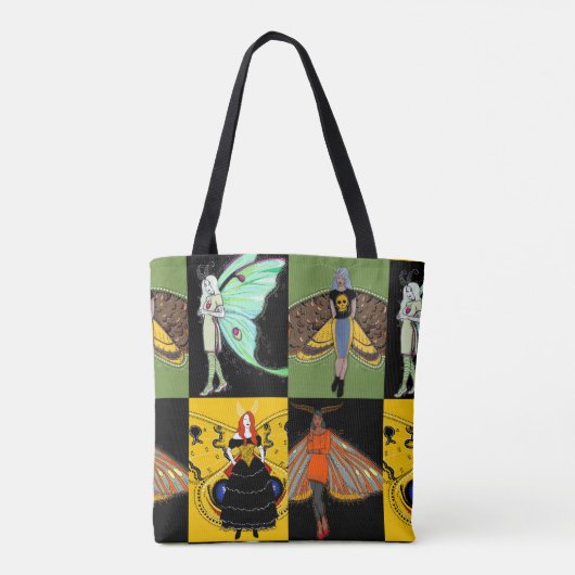 ガの妖精の妖精のプリントのトートバック トートバッグ (裏面)