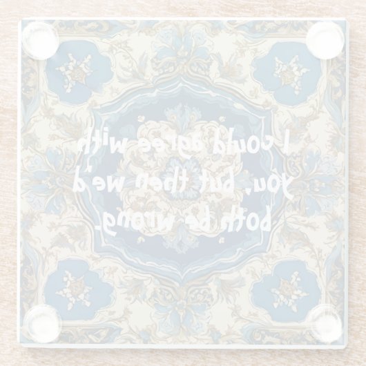 ガイおもしろいドエレガント・フレンズへのクリスマスプレゼント ガラスコースター (裏面)