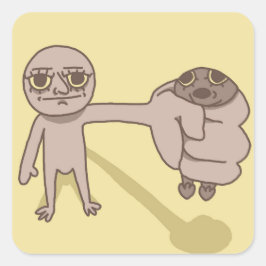 ガイおもしろいフラストレステッカー スクエアシール