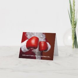 ガイさんおもしろいサンタリストのクリスマスカード カード