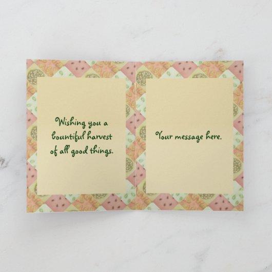 ガイアの豊富の食糧収穫 カード (内部)