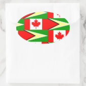 ガイアナのカナダ 楕円形シール (バッグ)