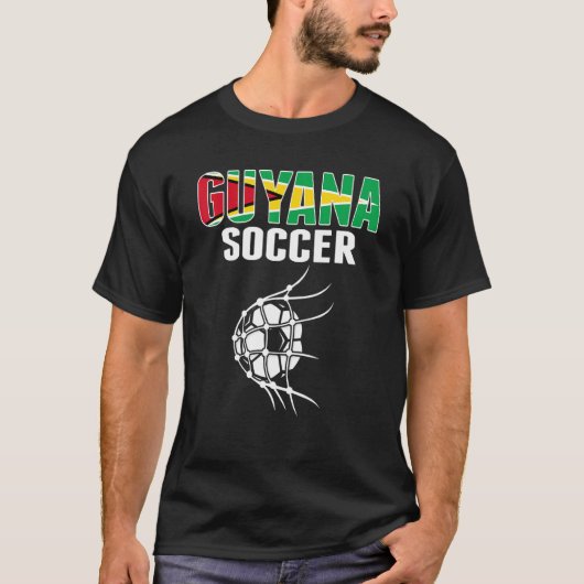 ガイアナのサッカーボールNet Guyanese Football Supo Tシャツ (正面)