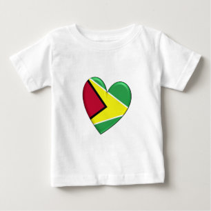 ガイアナのハートの旗 ベビーTシャツ