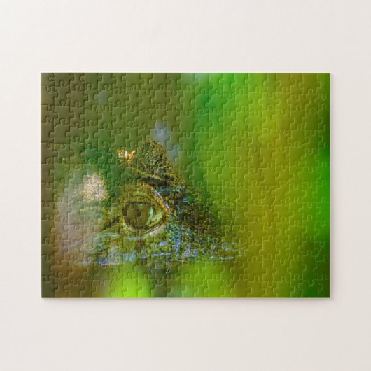 ガイアナのワニ。 ジグソーパズル (横)