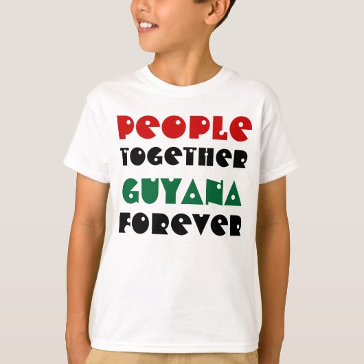 ガイアナの人々が一緒に子供のTシャツ Tシャツ (正面)