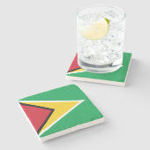 ガイアナの国旗 ストーンコースター (横)