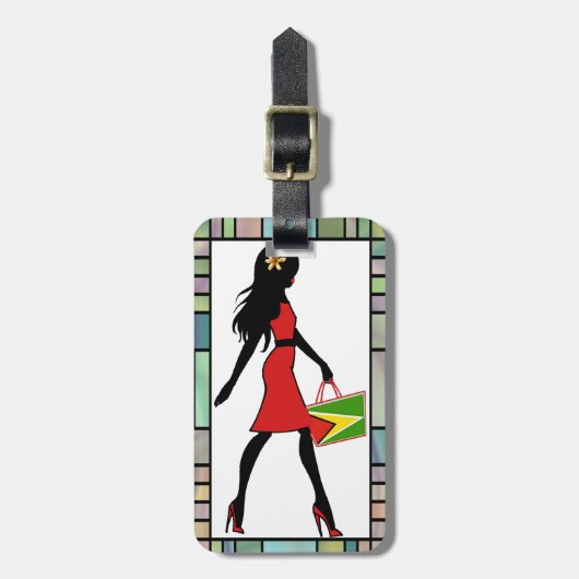 ガイアナの女の子の荷物のラベル ラゲッジタグ (正面縦)