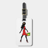 ガイアナの女の子の荷物のラベル ラゲッジタグ (正面縦)