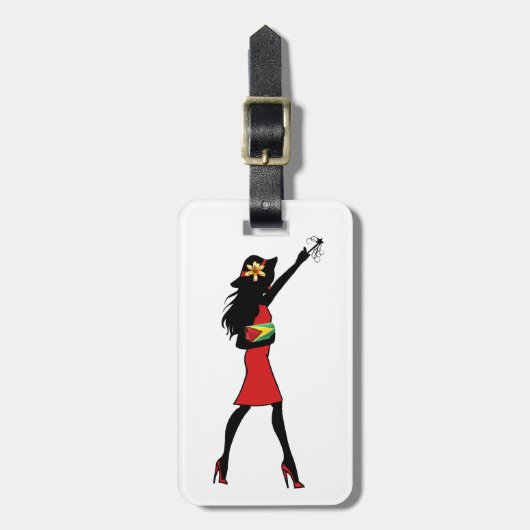 ガイアナの女の子の荷物のラベル ラゲッジタグ (正面縦)