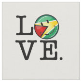 ガイアナの微笑のGuyanese旗からの愛 ファブリック (クローズアップ)