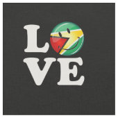 ガイアナの微笑のGuyanese旗からの愛 ファブリック (クローズアップ)