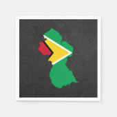 ガイアナの旅のお土産 スタンダードカクテルナプキン (正面)