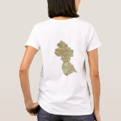 ガイアナの旗＋地図＋テキストTシャツ Tシャツ (裏面)