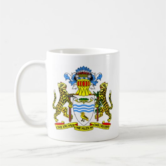 ガイアナの紋章付き外衣 コーヒーマグカップ (左)