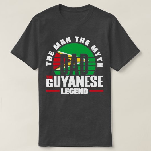 ガイアナガイアナ国旗の父 Tシャツ (デザイン正面)