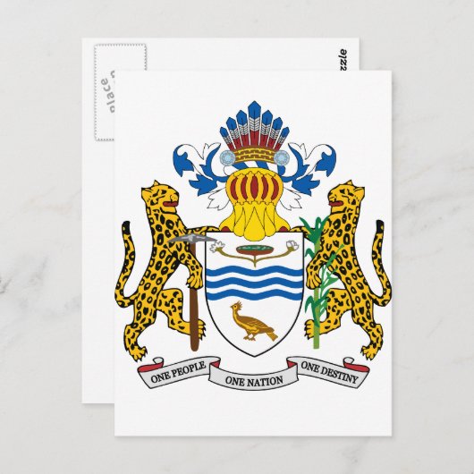 ガイアナコートオブアームズ ポストカード (正面/裏面)