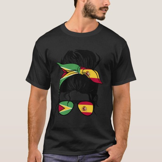 ガイアナスペインのとスペインRoのハーフ Tシャツ (正面)