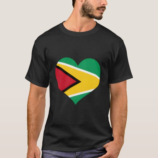 ガイアナハートプライドガイアナ国旗 Tシャツ (正面)