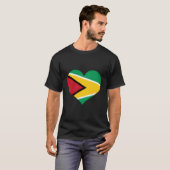 ガイアナハートプライドガイアナ国旗 Tシャツ (正面フル)