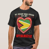 ガイアナ人に心奪われたバレンタインギフト Tシャツ (正面)