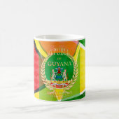 ガイアナ共和国Mug_デザイン コーヒーマグカップ (中央)