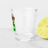 ガイアナ国旗とジャガー ショットグラス (右)