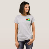 ガイアナ国旗と地図dk Tシャツ (正面フル)