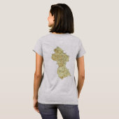 ガイアナ国旗と地図dk Tシャツ (裏面フル)