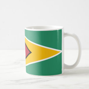 ガイアナ国旗のセラミックコーヒーマグ コーヒーマグカップ