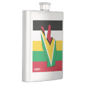 ガイアナ国旗の勝利のサイン フラスク (右)