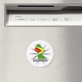 ガイアナ国旗の地図2.0 マグネット (インサイチュ (食洗機))