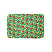 ガイアナ国旗の愛国的な幾何学ガイアナモダンン バスマット (正面)