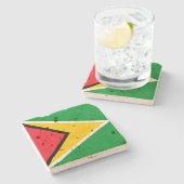 ガイアナ国旗の石コースター ストーンコースター (横)