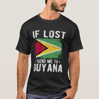 ガイアナ国旗もしの土産失った- Send Me To Guyana Tシャツ