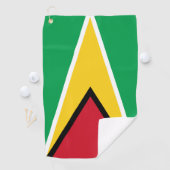 ガイアナ国旗&ガイアナのゴルフホリデー/スポーツ ゴルフタオル (インサイチュ)