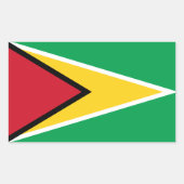 ガイアナ国旗、ガイアナ国旗 長方形シール (正面)