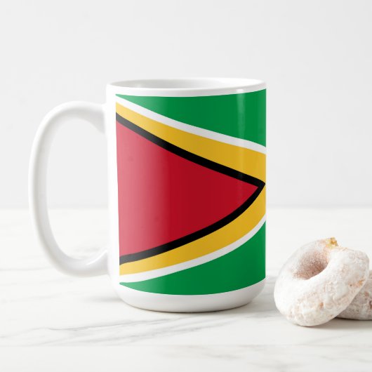 ガイアナ国旗 コーヒーマグカップ (ドーナツ)