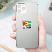 ガイアナ国旗 シール (スマートフォン)