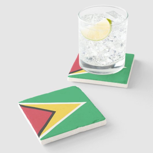 ガイアナ国旗 ストーンコースター (横)