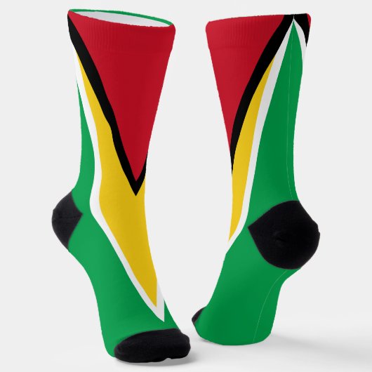 ガイアナ国旗 ソックス (傾斜あり)