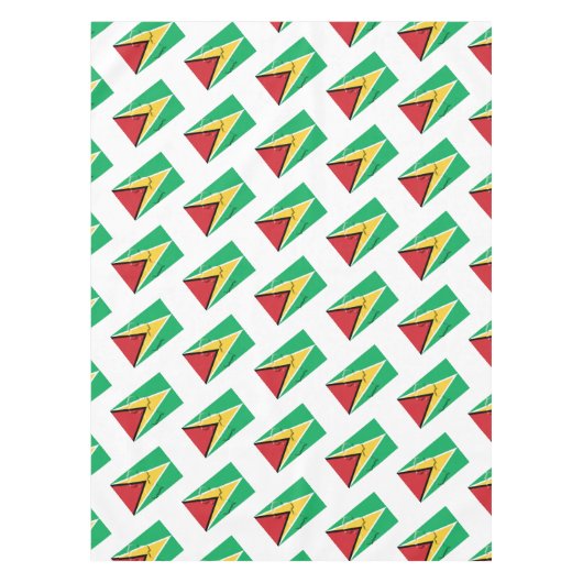 ガイアナ国旗 テーブルクロス (正面)