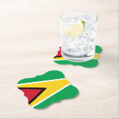 ガイアナ国旗 ペーパーコースター (インサイチュ)