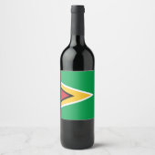 ガイアナ国旗 ワインラベル (正面)