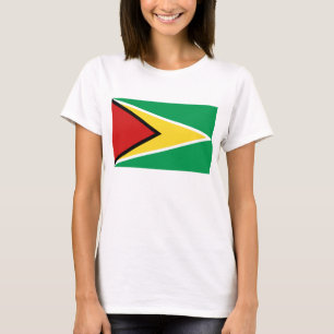 ガイアナ国旗x地図Tシャツ Tシャツ