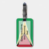 ガイアナ簡単ID個人の国旗 ラゲッジタグ (裏面縦)