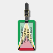 ガイアナ簡単ID個人用フラグ ラゲッジタグ (正面縦)