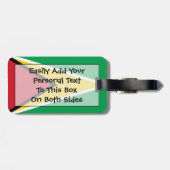 ガイアナ簡単ID個人用フラグ ラゲッジタグ (裏面横)