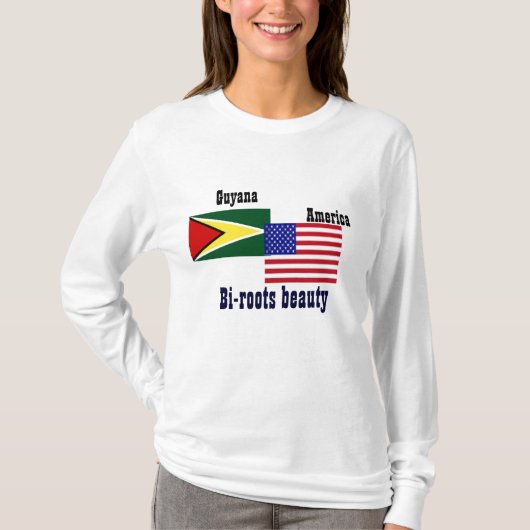 ガイアナ系アメリカ人tシャツバイルーツ美しい tシャツ (正面)