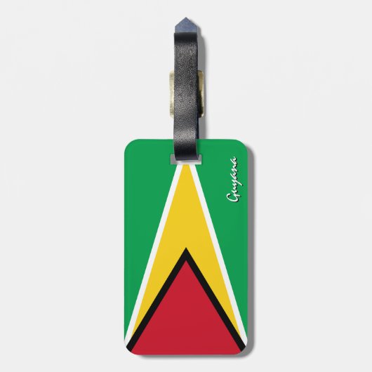 ガイアナ荷物タグ,愛国的ガイアナ国旗 ラゲッジタグ (裏面縦)